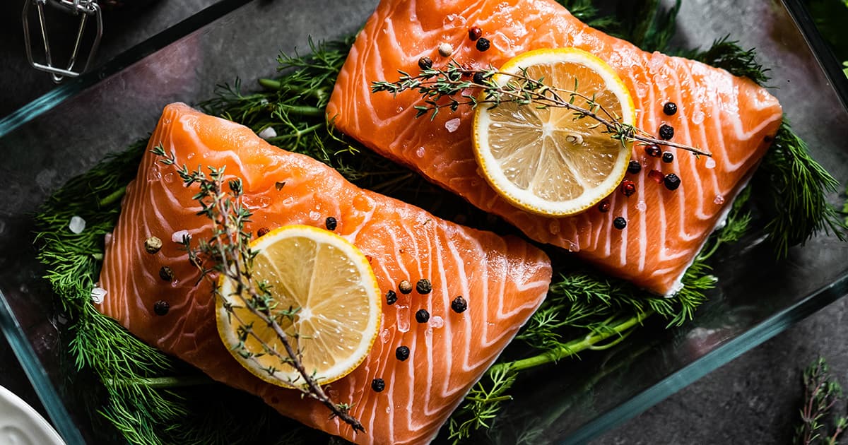 fish on a plate