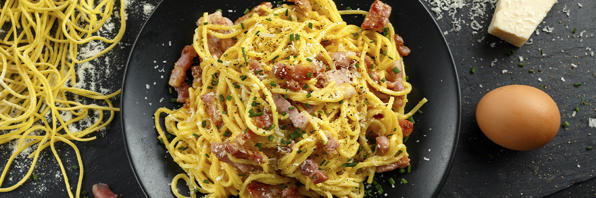 pasta carbonara arkiruokaideoita